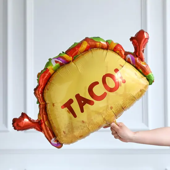 Mexican Fiesta Party Decorations 8Pcs Fiesta Balloons Mexico Taco Llama Cactus Sombrero Mylar Foil Balloons for Cinco De Mayo Taco Carnival Birthday Party Supplies {5}