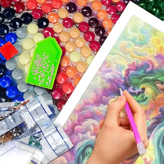 Abstract Large Diamond Painting Kits for Adults (27.6 x 15.7 inch), 5D Diamond Art Full Round Drill DIY Embroidery Pictures Arts Paint by Number Kits for Home Wall Decor {3}