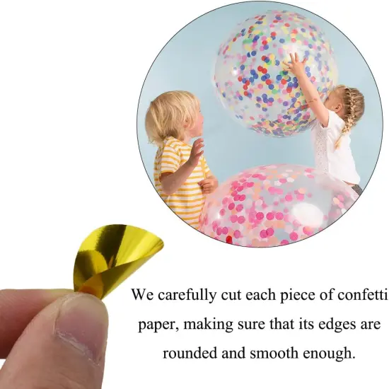 Gold 1Inch Foil Metallic Glitter Round Tissue Paper Confetti Table Decoration Confetti Dot Pastel Bulk Table Scatter Confetti Paper for Packaging Wedding Bachelorette Baby Shower Party, 5000PCs {3}