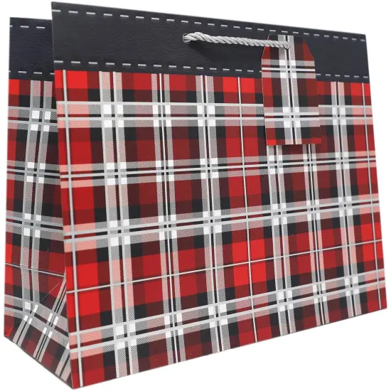 Pack/6: Authentic Plaid Gift Bag - 12-1/2 x 5 x 10" {1}