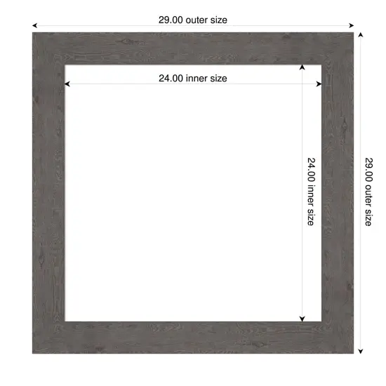 Rustic Plank Framed Dry Erase Magnetic Board Grey {4}