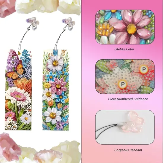 Diamond Painting Art Bookmarks 4pcs {4}