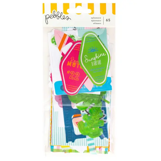 Pebbles Fun In The Sun Ephemera Die-Cuts 65/Pkg-Holographic Foil Journaling {1}