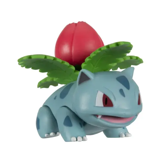 Pokemon Pok&eacute;mon Battle Figure, Grass-Type Theme with 3 Pack Ludicolo, Ivysaur, Grookey - {5}