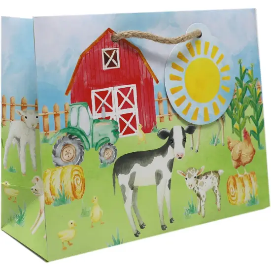 Pack/6: On the Farm Gift Bag - 7-1/2 x 3 x 6" {1}