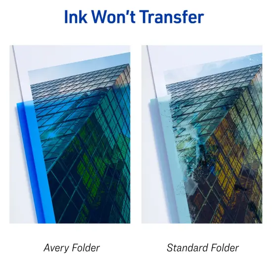 Avery Durable Clear Front Report Covers, 3 Double-Prong Fasteners, Holds up to 25 Sheets, 25 Dark Blue Covers (47961) {6}