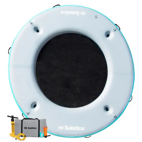 Swimline Inflatable Circular Mesh Dock - 8' - Blue and White {5}