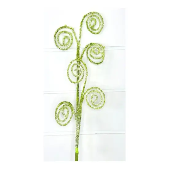 Versatile Green Beauty: 27" Moss Spiral Curl Spray-63320GN {1}