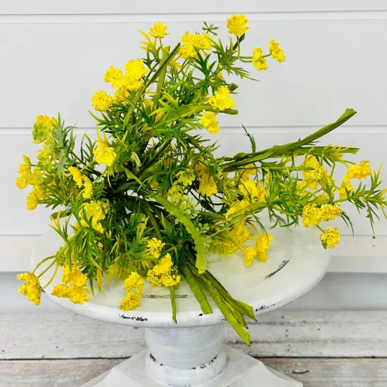 Vibrant and Lifelike: 21"H Artificial Yellow Sedum Filler Bush-63283YW {4}