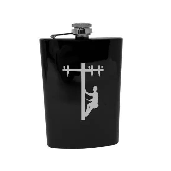 8oz Lineman Flask 8OZ RED {3}