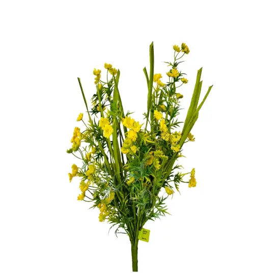 Vibrant and Lifelike: 21"H Artificial Yellow Sedum Filler Bush-63283YW {1}