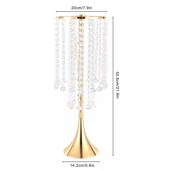 10pcs Crystal Flower Vases Golden Flower Stand Wedding Table Centerpieces Decor {2}