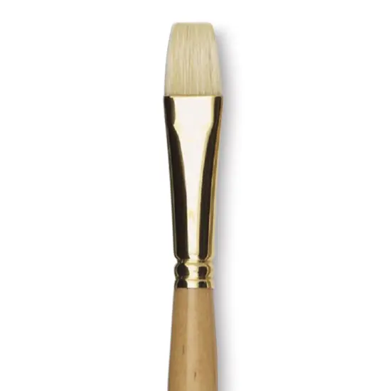 Rapha&euml;l D'Artigny Interlocked White Bristle Brush - Bright, Long Handle, Size 18 {1}