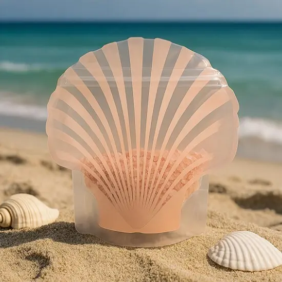 Shell Shaped Pouches 7 1/2" x 3" x 7 1/4" 100 pack SP7SHZ {1}