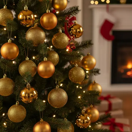 Northlight Shatterproof 4-Finish Christmas Ball Ornaments 2.5" (60mm) - Antique Gold - 60ct {4}