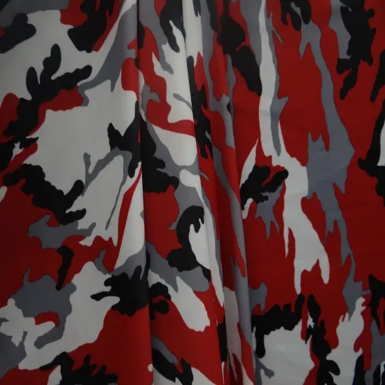 1 Yard Red Camouflage Stretch Fabric for Activewear Swimwear Costumes and Dance Apparel 58/60" Width {2}