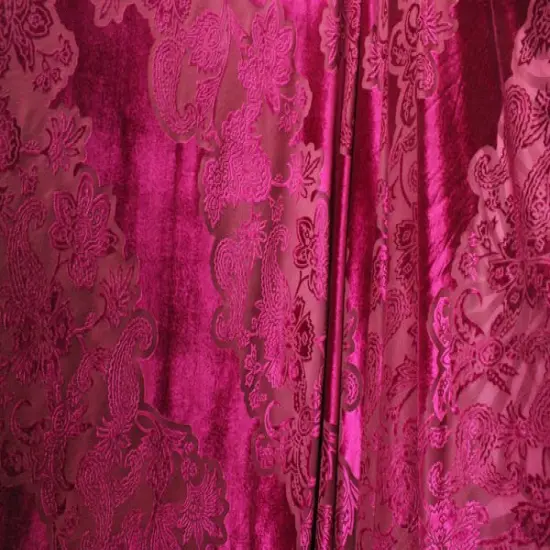 1 Yard Large Fuchsia Paisley Fabric Multipurpose {1}