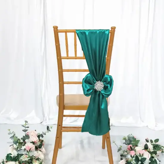 10 Pieces Satin Chair Sashes 8 by 108 inches Oasis {3}