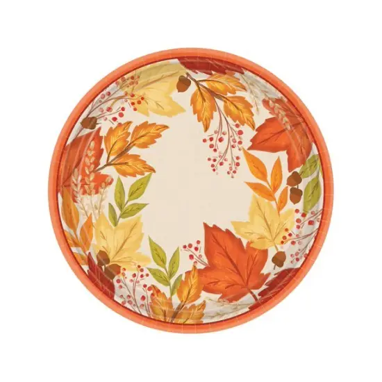 Fall Foliage Autumn 10" Paper Plates - 8ct {1}