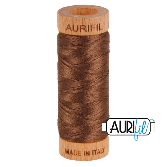 Medium Bark (1285) | 80wt Small Spool (274M / 300Y) | Aurifil Thread {1}