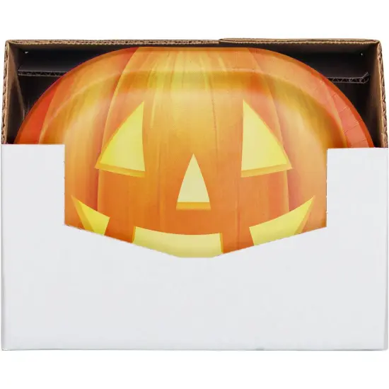 96 pc Bulk Pumpkin Party Paper Oval Platter {3}