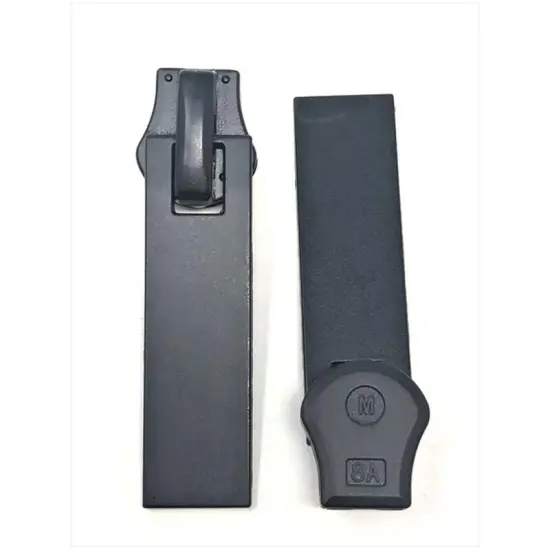 Rectangular Glossy Metal Puller Zipper 8MM in Dull Black {6}