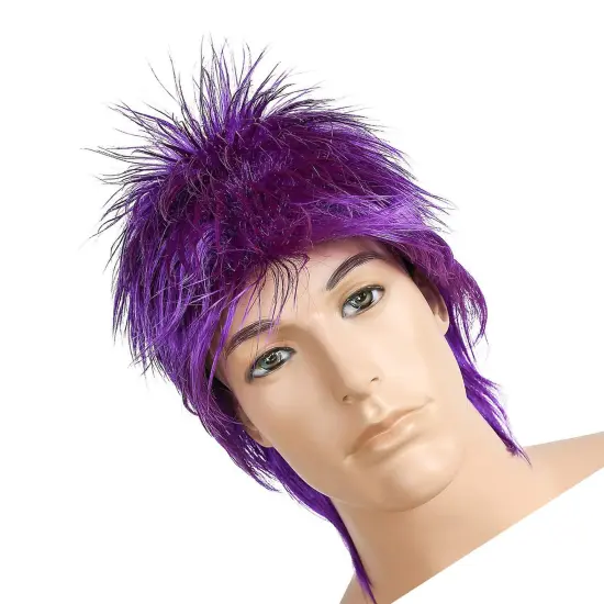 Rod Dark Purple Punk Style Wig with Shag Back {5}