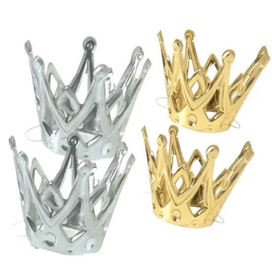 Miniature Crowns Metallic Silver & Gold 12 Units {3}