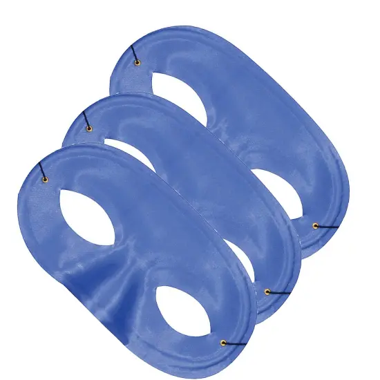 Half Domino Blue Mask Satin with Elastic Band {2}