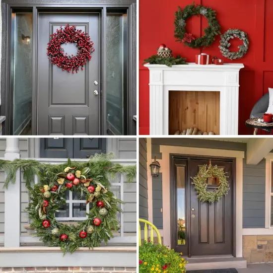 Pack of 2 Wire Wreath Frame (14 Inch) &ndash; Round Metal Wreath Form for Crafts & Floral Decorations on Weddings Christmas Home Party Celebrations, Dark Green {5}