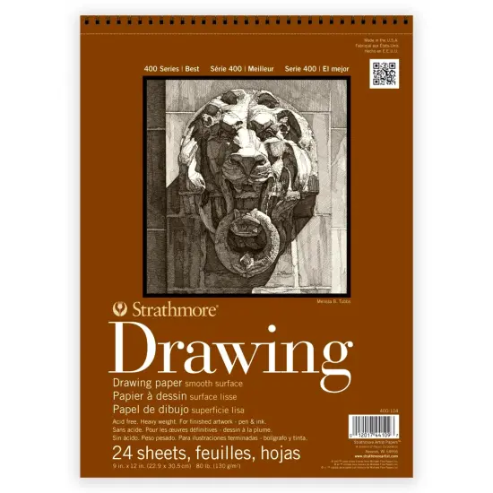 Strathmore 400 Series Drawing Pad 9"X12"-Wire Bound, 24 Sheets {1}