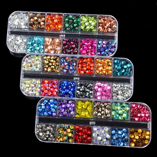 8800pcs+ Flatback Glass Hotfix Iron On Rhinestones Crystal for DIY Making with 1 Tweezer & 1 Picking Pen for Shoes, Clothes, Face Art, Bags, Manicure (34-Colors, SS 10) {5}