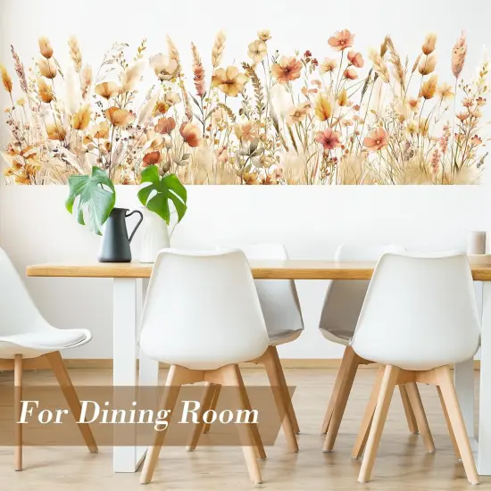 4 Pcs Boho Flower Wall Decals {5}