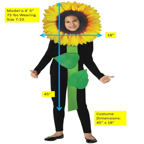 Sunflower Costume, Child Sizes 3-6 & 7-10 {4}