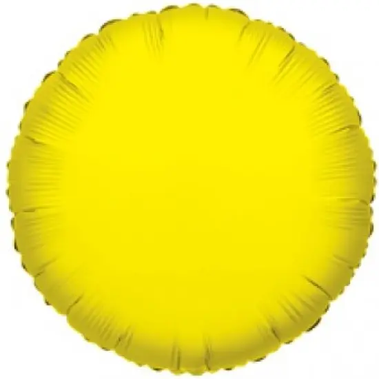 Yellow Round Mylar Balloon 18" {1}
