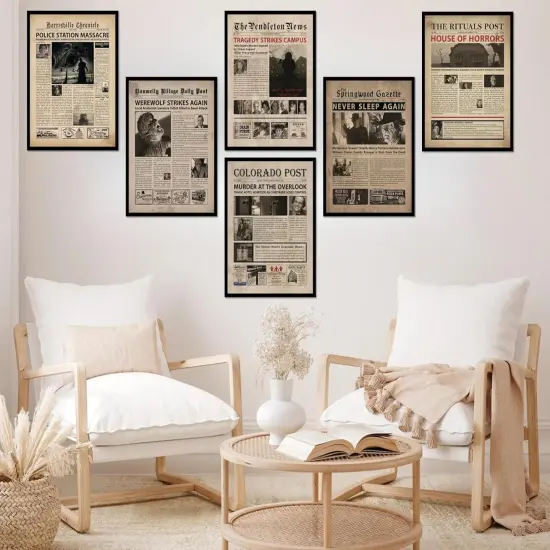 Vintage Horror Movie Newspaper Poster - 8x10 Inches {3}