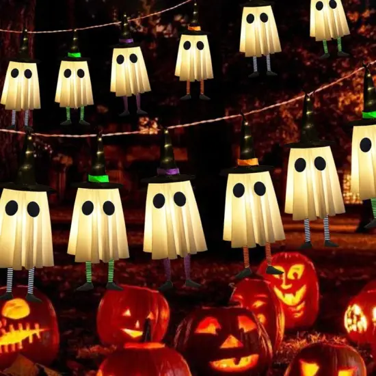 Set of 4 Halloween Hanging Ghosts {2}