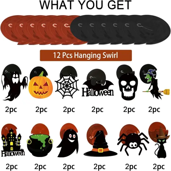 36 PCS Hanging Halloween Ceiling Streamers {2}