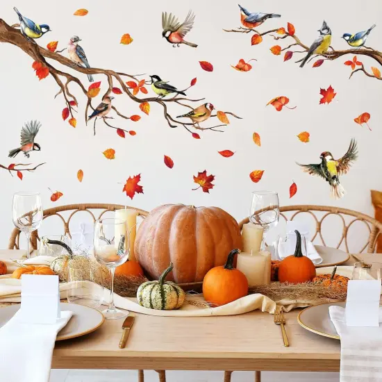 2 Rolls Fall Wall Stickers - 11.8 x 35.4 Inch {3}