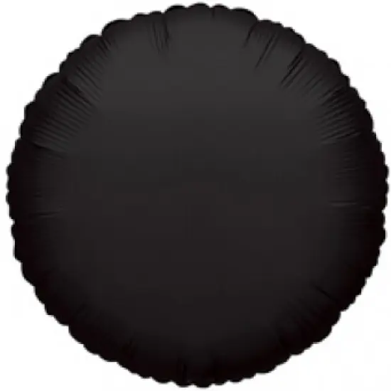 Black Round Mylar Balloon 18" {1}