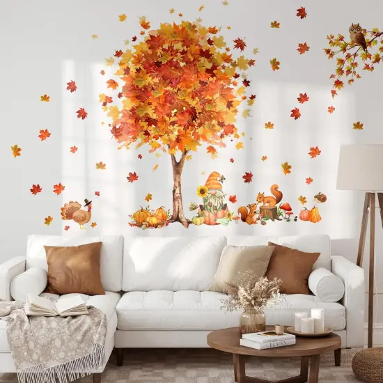 3 Sheets Thanksgiving Wall Decals {4}