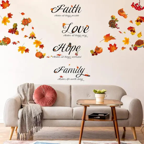 4 Sheets Fall Maple Leaves Wall Decals {4}