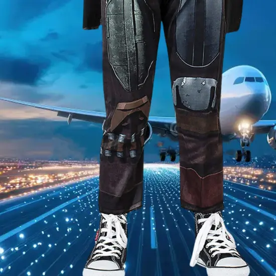 Toddler Mandalorian Costume with Padded Jumpsuit and Cape {2}