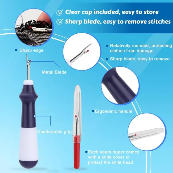 Seam Ripper Set (Bag, Scissors, Tape Measure, Thread) {2}