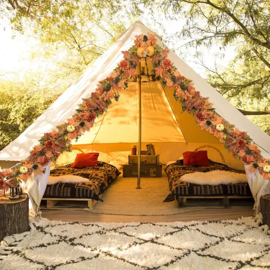 Artificial Fall Maple Leaves Garland - Style 1 {3}