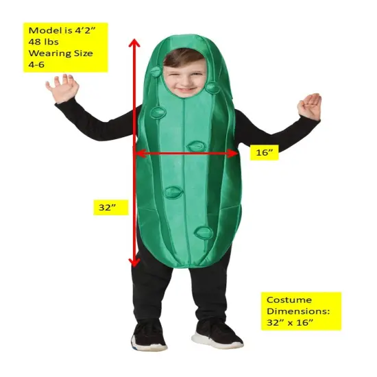 Ultimate Pickle Halloween Costume, Various Baby, Toddler, Kids & Teen Sizes {4}