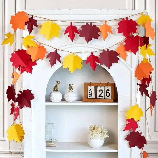 2 Pcs - Fall Leaves Garland Decorations {5}