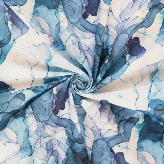 Mook Fabrics Smoke Print Cotton Fabric [108 in. Wide] - By The Yard Dresden/Teal {2}