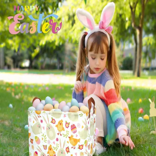 Large Easter Baskets for Kids Personalized Baby Girl Easter Basket Cute Teen Boy Spring Decor {4}