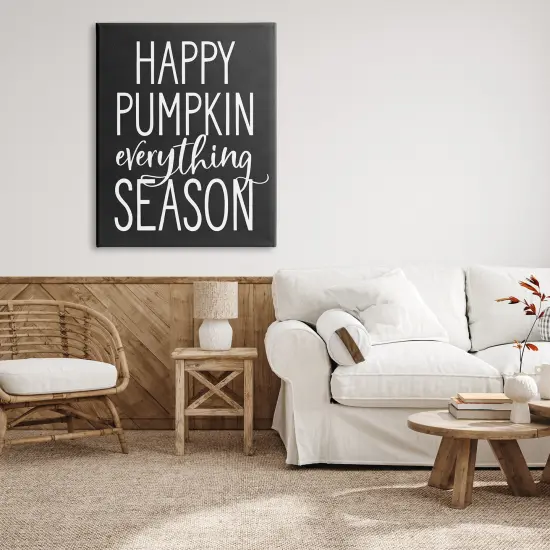Pumpkin Everything Season Bold Black Autumn SignCanvas Art {2}